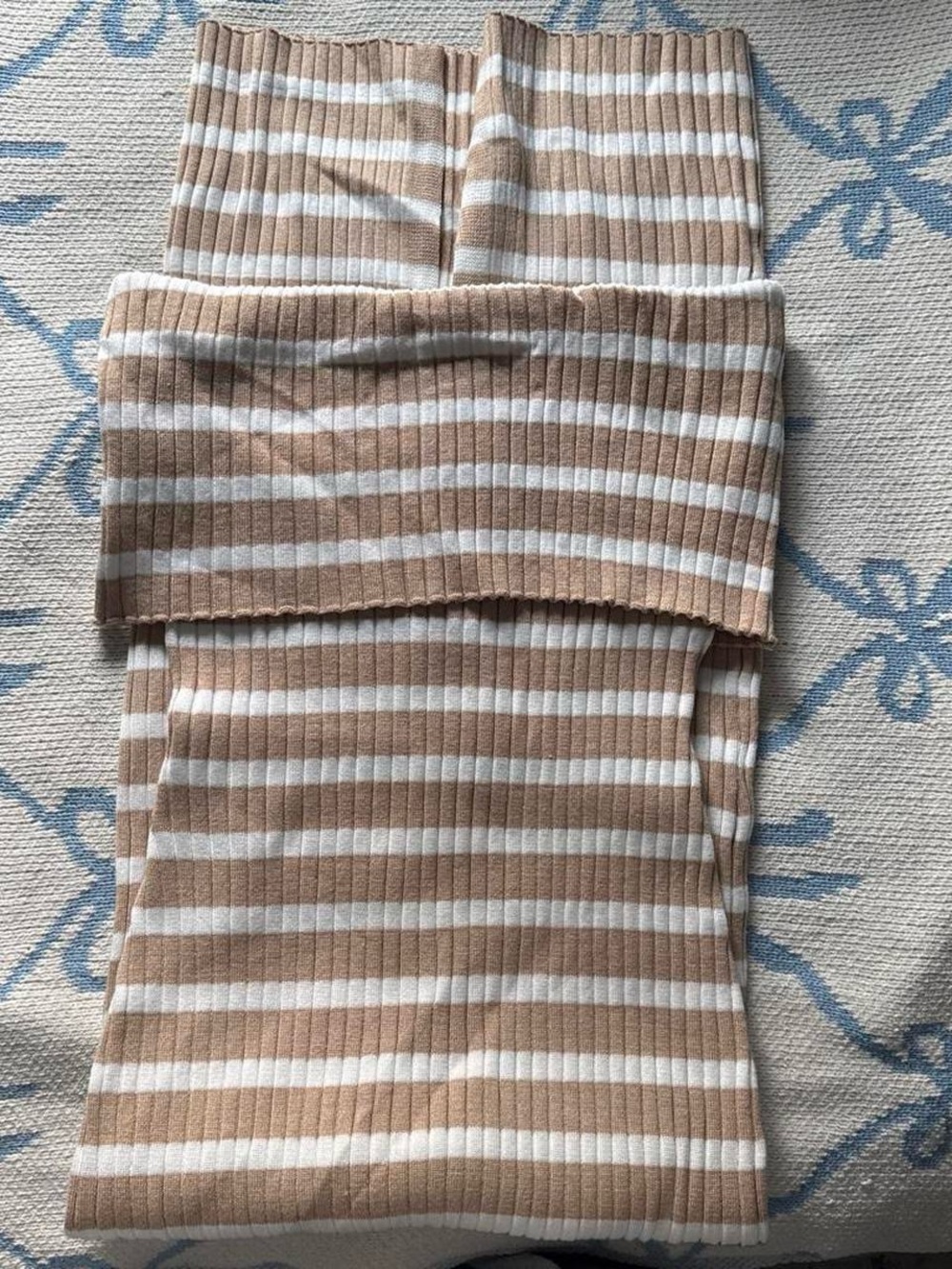 Striped knit maxi dress